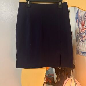 90s/Y2K Navy Mini Pencil Skirt w/ Slit